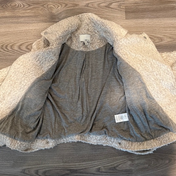 Anthropologie Greylin Jacket Beige Boucle Wool Blend Northland Moto size Small - Picture 10 of 11
